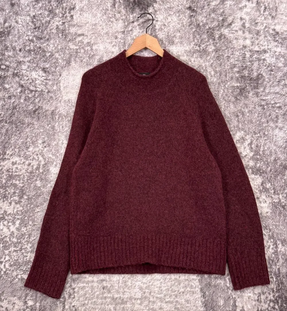 Banana Republic Sweater Medium Mens Alpaca Wool Roll Crewneck